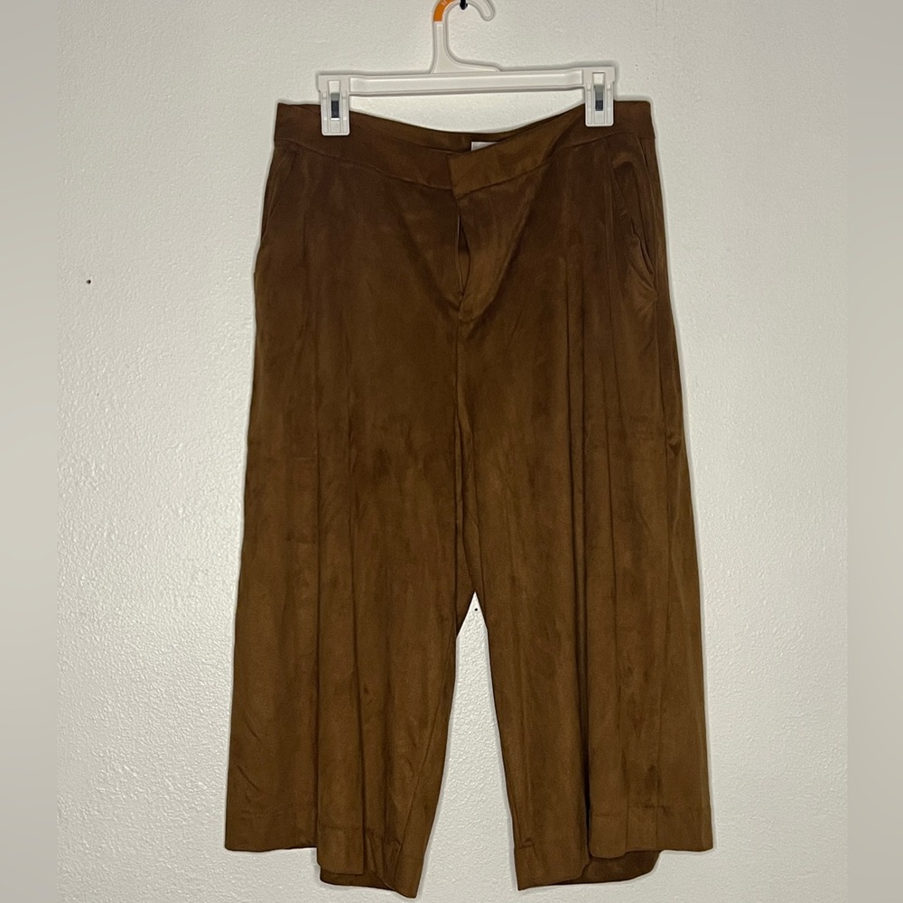 Faux suede culottes